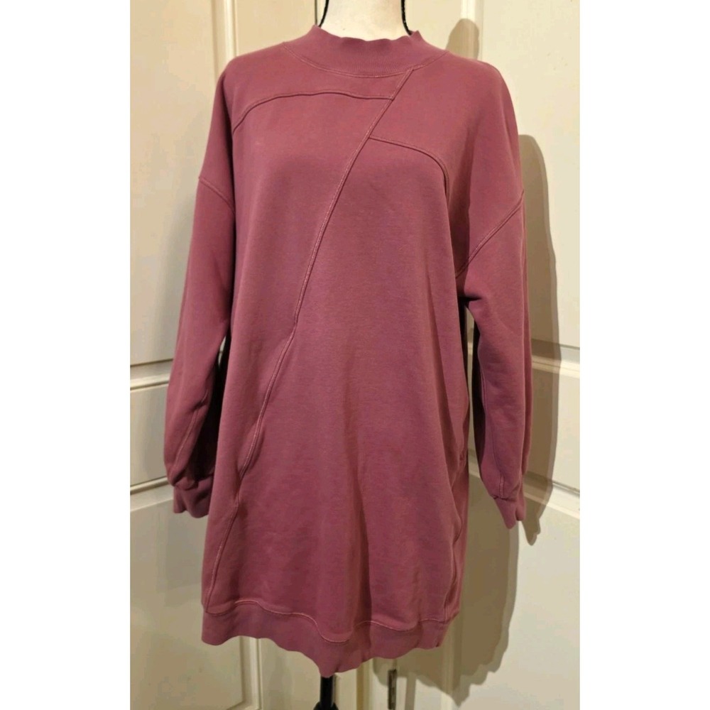 lululemon Women's L Purple Crew Neck Long Sleeve Pullover Sweatshirt Pockets